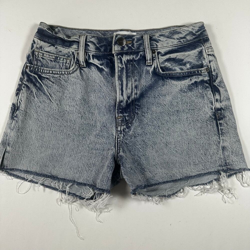 FRAME Le Simone Shorts Acid Wash Cut-off Distressed Sz 25